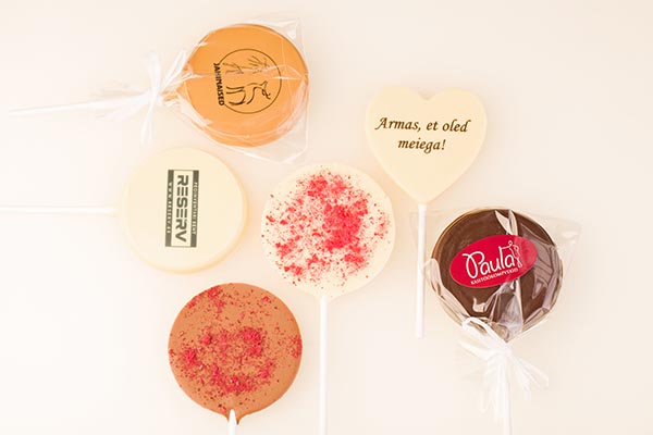 Ettevõtte logoga pulgakomm kingituseks