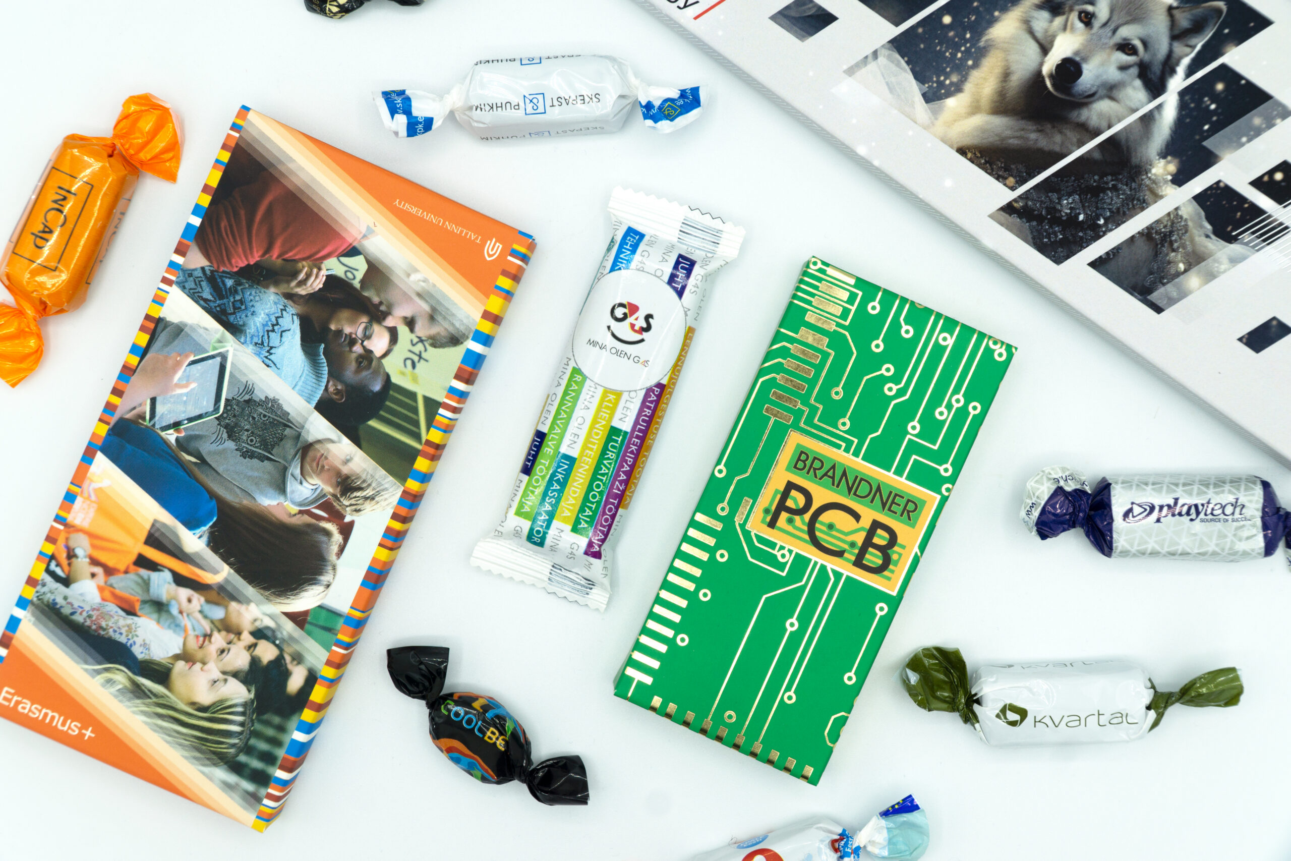 Söödavad ärikingitused ettevõtte logoga